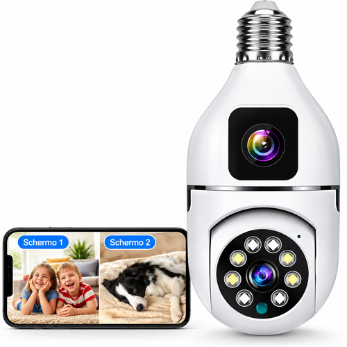 Telecamera wifi 4mp e27 - wifi,